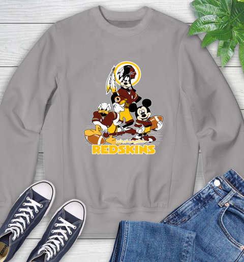 NFL Washington Redskins Mickey Mouse Donald Duck Goofy Football Shirt Sweatshirt 5