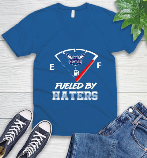 Charlotte Hornets NBA Basketball Fueled By Haters Sports V-Neck T-Shirt 5