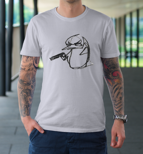 Penguin With Gun T-Shirt 11