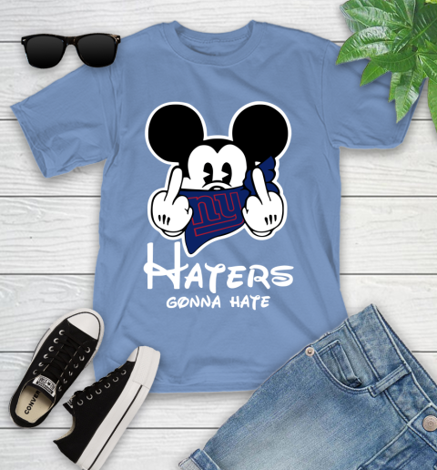 NFL New York Giants Haters Gonna Hate Mickey Mouse Disney Football T Shirt Youth T-Shirt 15
