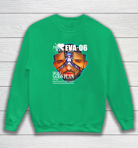 Drake Evangelion Shirt Drake Eva 06 Drake Gods Plan Sweatshirt 4