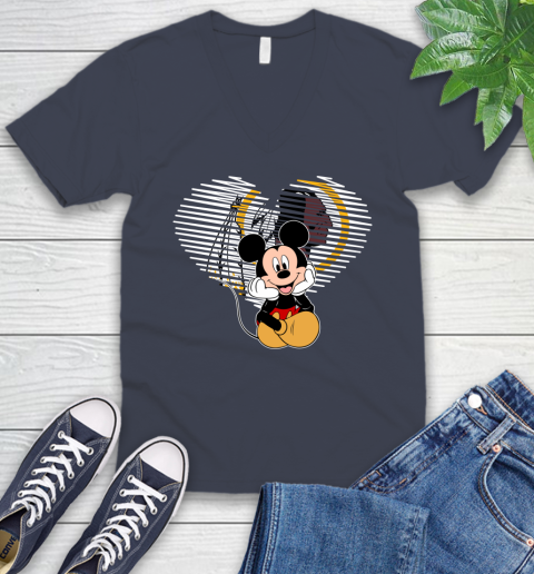 NFL Washington Redskins The Heart Mickey Mouse Disney Football T Shirt_000 V-Neck T-Shirt 8