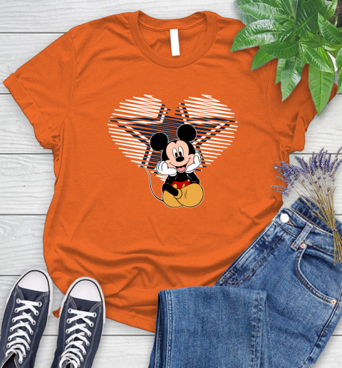 NFL Dallas Cowboys The Heart Mickey Mouse Disney Football T Shirt_000 Women's T-Shirt 3