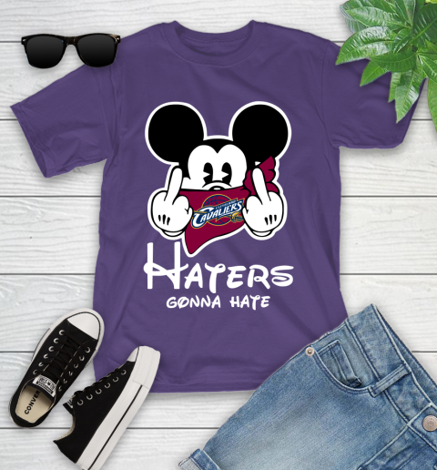 NBA Cleveland Cavaliers Haters Gonna Hate Mickey Mouse Disney Basketball T Shirt Youth T-Shirt 3