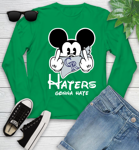 MLB Colorado Rockies Gonna Hate Mickey Mouse Disney Baseball T Shirt_000 Youth Long Sleeve 7
