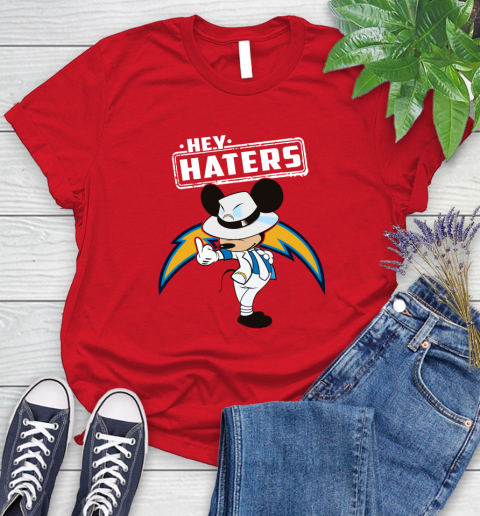 NFL Hey Haters Mickey Football Sports Los Angeles Chargers Women's T-Shirt 13