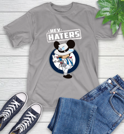 NHL Hey Haters Mickey Hockey Sports Winnipeg Jets T-Shirt 6