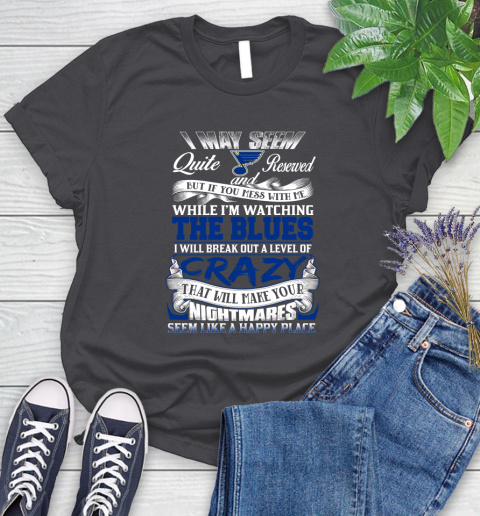 St.Louis Blues NHL Hockey Don't Mess With Me While I'm Watching My Team Women's T-Shirt 8