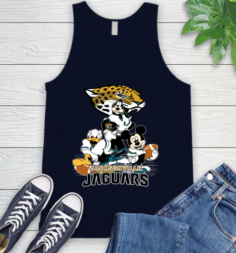 NFL Jacksonville Jaguars Mickey Mouse Donald Duck Goofy Football Shirt Tank Top 2