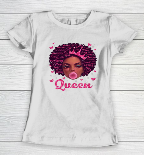 Black Girl, Women Shirt Juneteenth Black Queen Afro Melanin Girl Magic Women's T-Shirt