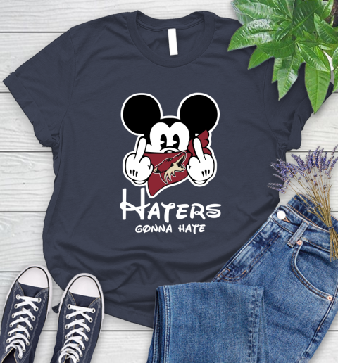 NHL Arizona Coyotes Haters Gonna Hate Mickey Mouse Disney Hockey T Shirt Women's T-Shirt 14