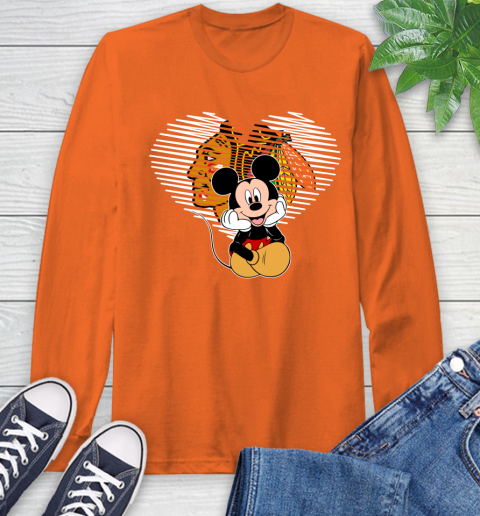 NHL Chicago Blackhawks Carolina Hurricanes The Heart Mickey Mouse Disney Hockey Long Sleeve T-Shirt 4