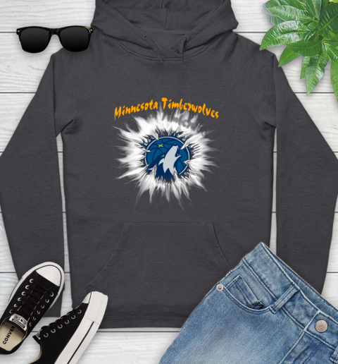 Minnesota Timberwolves NBA Basketball Rip Sports Youth Hoodie 8
