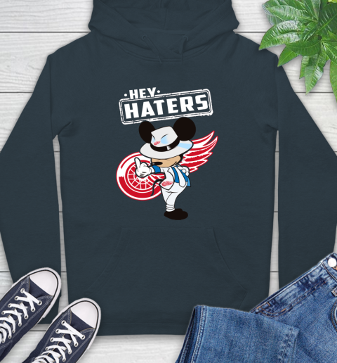 NHL Hey Haters Mickey Hockey Sports Detroit Red Wings Hoodie 7