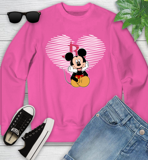 NBA Houston Rockets The Heart Mickey Mouse Disney Basketball Youth Sweatshirt 6