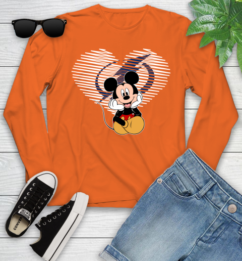 NHL Tampa Bay Lightning The Heart Mickey Mouse Disney Hockey Youth Long Sleeve 3