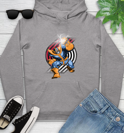 Portland Trail Blazers NBA Basketball Thanos Avengers Infinity War Marvel Youth Hoodie 6
