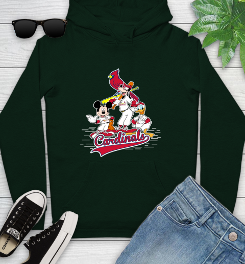 MLB St.Louis Cardinals Mickey Mouse Donald Duck Goofy Baseball T Shirt Youth Hoodie 14