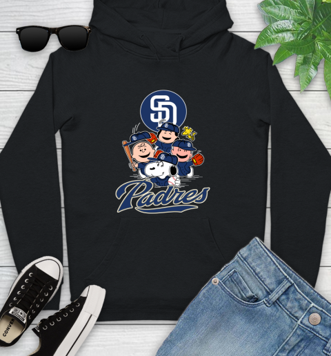 MLB San Diego Padres Snoopy Charlie Brown Woodstock The Peanuts Movie Baseball T Shirt_000 Youth Hoodie