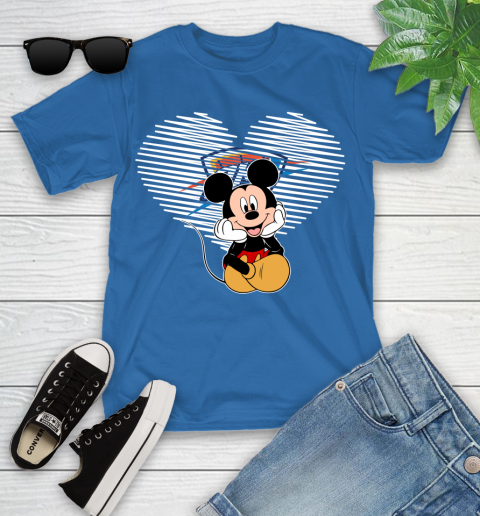 NBA Oklahoma City Thunder The Heart Mickey Mouse Disney Basketball Youth T-Shirt 12