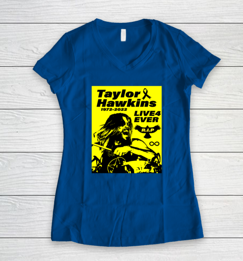 Taylor Hawkins Shirt RIP Foo Fighters Drummer 1972  2022 Women's V-Neck T-Shirt 5