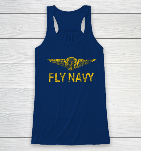 Fly Navy Shirt Racerback Tank 4