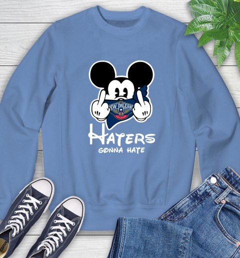 NBA New Orleans Pelicans Haters Gonna Hate Mickey Mouse Disney Basketball T Shirt Sweatshirt 11