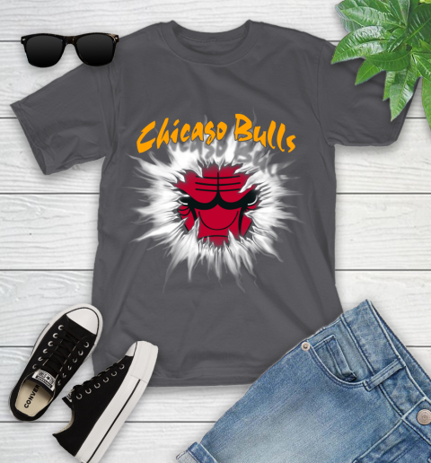 Chicago Bulls NBA Basketball Rip Sports Youth T-Shirt 6