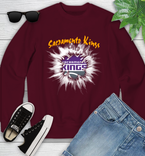 Sacramento Kings NBA Basketball Rip Sports Youth Sweatshirt 4