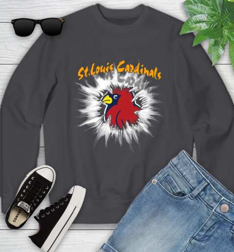 St.Louis Cardinals MLB Baseball Adoring Fan Rip Sports Youth Sweatshirt 5