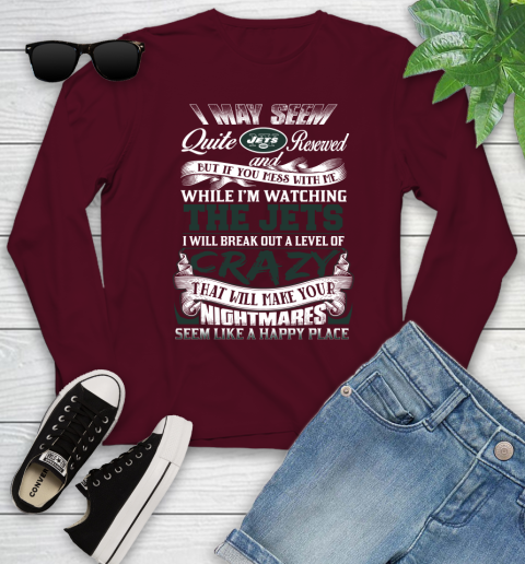 New York Jets NFL Football Don't Mess With Me While I'm Watching My Team Youth Long Sleeve 6