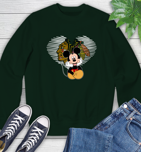 NHL Chicago Blackhawks Carolina Hurricanes The Heart Mickey Mouse Disney Hockey Sweatshirt 12