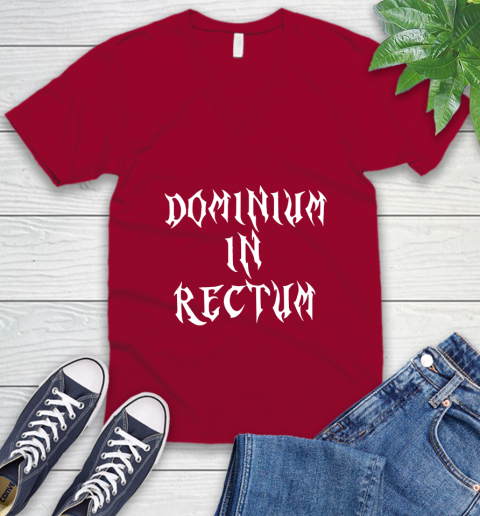 Dominium In Rectum Shirt Meaning V-Neck T-Shirt 7