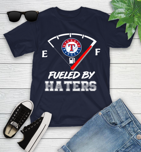 Texas Rangers MLB Baseball Fueled By Haters Sports Youth T-Shirt 2