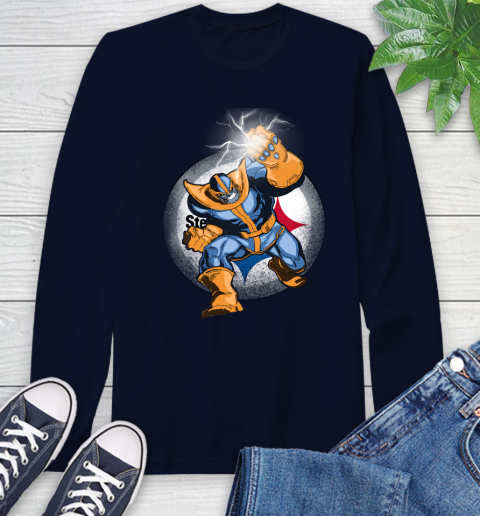 Pittsburgh Steelers NFL Football Thanos Avengers Infinity War Marvel Long Sleeve T-Shirt 3