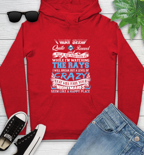 Tampa Bay Rays MLB Baseball Don't Mess With Me While I'm Watching My Team Youth Hoodie 12