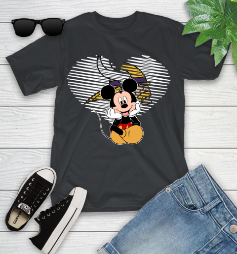 NFL Minnesota Vikings The Heart Mickey Mouse Disney Football T Shirt_000 Youth T-Shirt