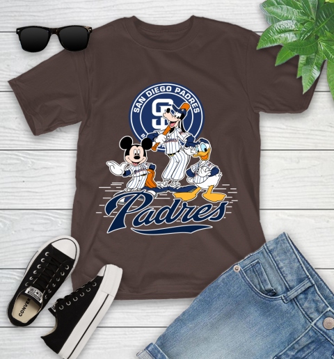 MLB San Diego Padres Mickey Mouse Donald Duck Goofy Baseball T Shirt Youth T-Shirt 22