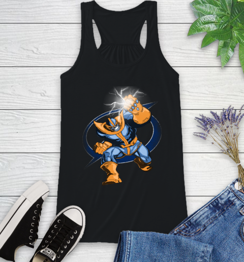 Tampa Bay Lightning NHL Hockey Thanos Avengers Infinity War Marvel Racerback Tank