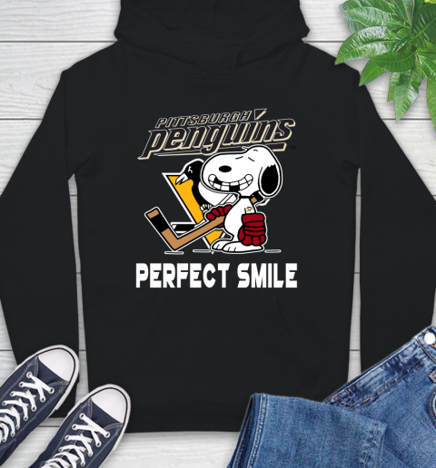 NHL Pittsburgh Penguins Snoopy Perfect Smile The Peanuts Movie Hockey T Shirt Hoodie