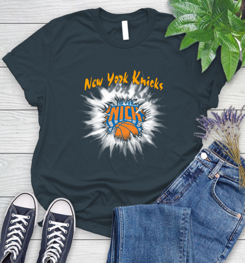 New York Knicks NBA Basketball Rip Sports Women's T-Shirt 11