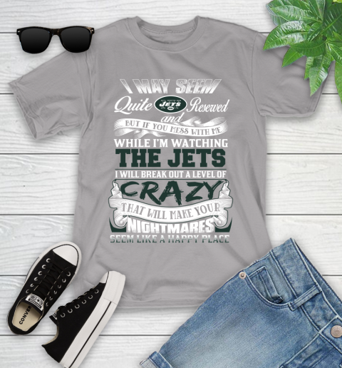 New York Jets NFL Football Don't Mess With Me While I'm Watching My Team Youth T-Shirt 4