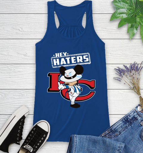 NFL Hey Haters Mickey Football Sports Kansas City Chiefs Racerback Tank 8