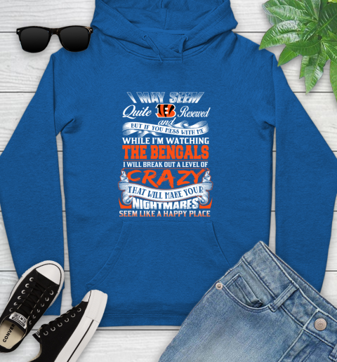 Cincinnati Bengals NFL Football Don't Mess With Me While I'm Watching My Team Youth Hoodie - Image 12
