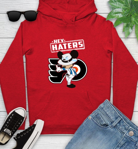 NHL Hey Haters Mickey Hockey Sports Philadelphia Flyers Youth Hoodie 12