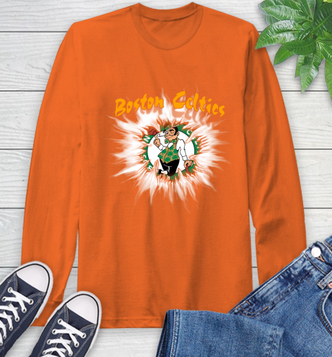Boston Celtics NBA Basketball Rip Sports Long Sleeve T-Shirt 4