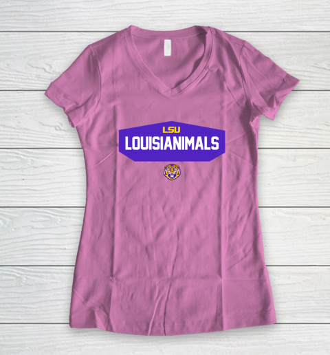 LSU Louisianimals Women's V-Neck T-Shirt 6