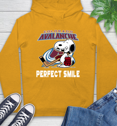 NHL Colorado Avalanche Snoopy Perfect Smile The Peanuts Movie Hockey T Shirt Hoodie 2