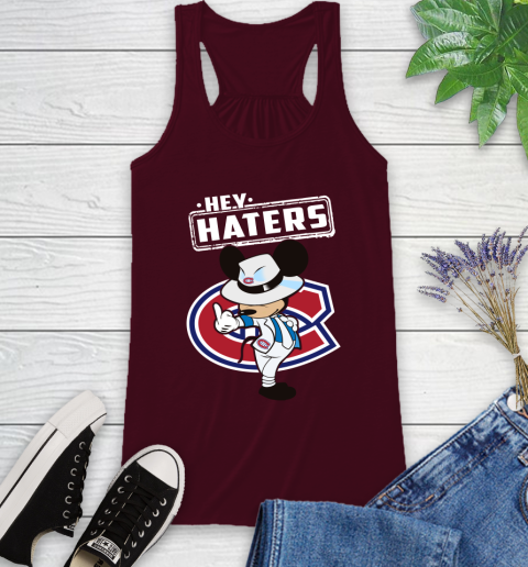 NHL Hey Haters Mickey Hockey Sports Montreal Canadiens Racerback Tank 2