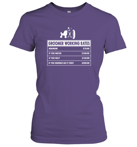 Groomer Working Rates  Funny Groomer Dog Lovers Poodle Ownes Women Tee